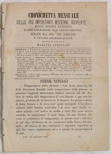 OTTOBRE 1877 ARCHEOLOGIA DOCUMENTO SAN BENEDETTO RARO - Foto 1 di 1
