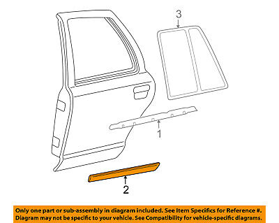 FORD OEM Explorer Rear Door Body Side-Lower Molding Trim Right BB5Z7825556BA