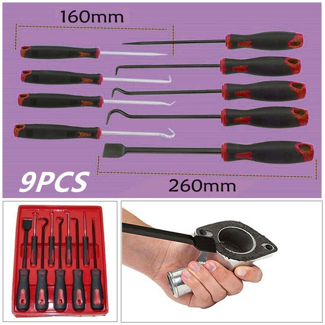 9PCS Truck Car Oil Seal Removal Tool Kit Disassembly Hook Gasket Hose