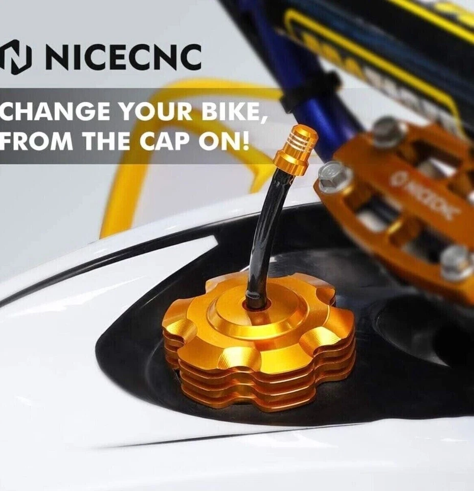 CNC Gas Tank Fuel Cap Petrol Suzuki RMZ250 2004 2005 2006 RMZ 250 Aluminum - Image 4 of 4