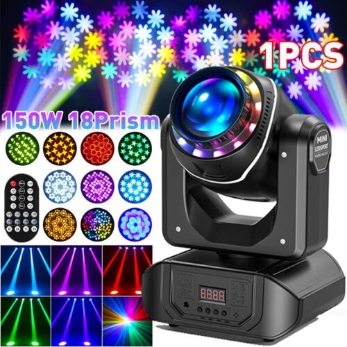 4pcs 18Prism Gobo 150W LED Moving Head Lights Beam Stage Light DMX DJ Disco+Case - Picture 20 of 21