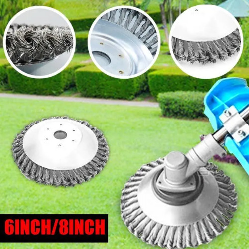 Brosse désherbage rotative tête débroussailleuse universelle pour l'entretien printanier du jardin