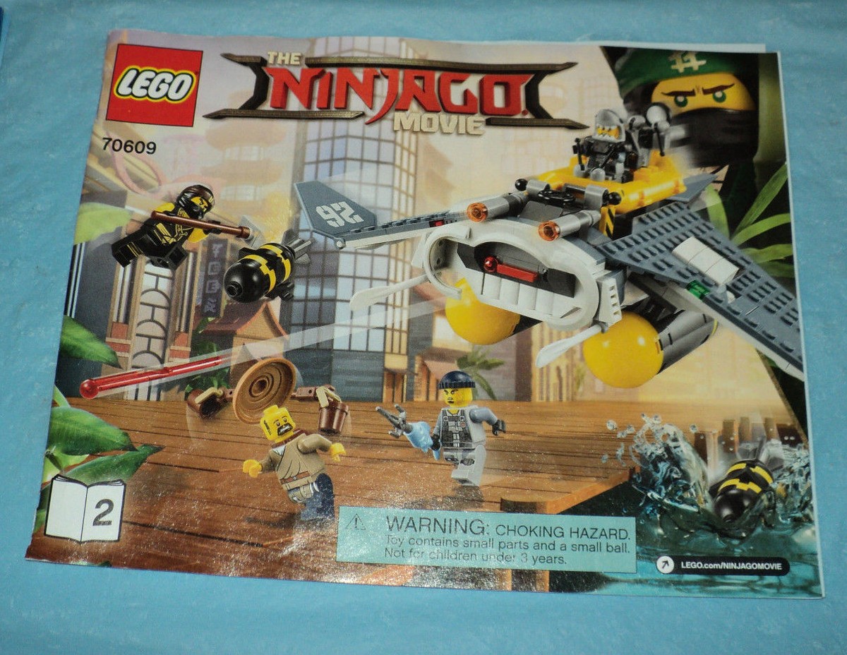 Lego 70609 The Ninjago Movie Manta Ray Bomber Instruction Manual Book
