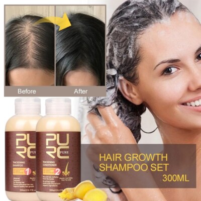 Thickening Hair Shampoo Conditioner Prevents Hair Loss Woman Growth Natural