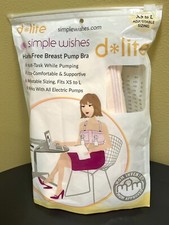 Brand New Simple Wishes Hands-Free Breast Pumping Bra - XS to Lg- Soft Pink