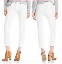 7 for all mankind women jeans relaxed skinny made in USA white 24 MSRP $198
