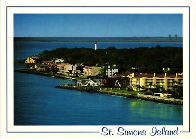 Vintage Postcard 4x6- Oceanfront, St. Simons Island, GA