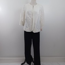 Dress Barn Open Front Linen Jacket Size 14/16 Nwt