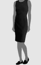 $137 Ralph Lauren Women's Black Sleeveless Jewel Neck Sheath Dress Size S
