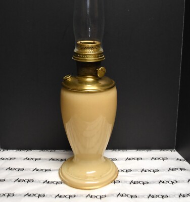 ALADDIN VENETIAN MODEL 12 ART CRAFT PEACH STRAW 1245 OIL LAMP #12
