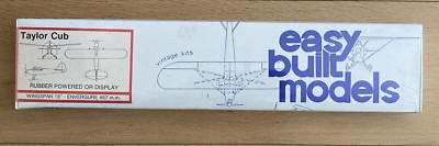 NIB Easy Built Models Balsa Taylor Cub FF-15 18'' Wingspan Free Flight Rubber