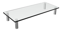 Computer Monitor Stand Riser Adjustable Height Thick Tempered Glass 22x 9.5 In Computer Monitor Stand Riser Adjustable Height Thick Tempered Glass 22x 9.5 In