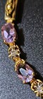 925 Thia Stamped: Amethyst-Diamond; Gold Over Sterling Silver 7.25 Inch Bracelet — photo 6