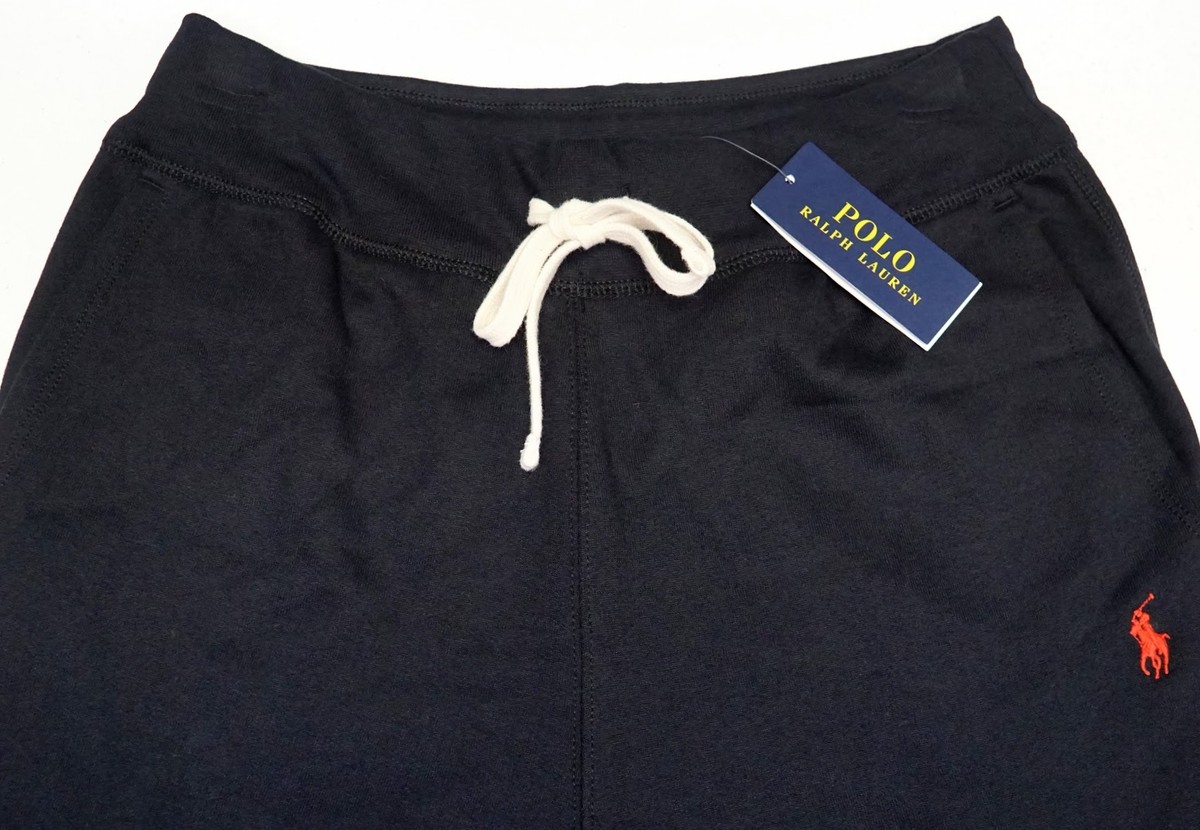 Polo Ralph Lauren Stretch Sweatpants Black Drawstring Cotton Polo Ralph Lauren Stretch Sweatpants Black Drawstring Cotton