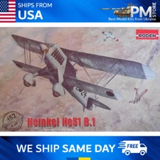 Roden 452 Heinkel He.51 B.1 German Fighter 1930's plastic model kit 1/48