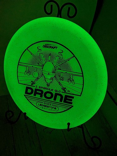New Discraft Ledgestone 2023 Sparkle GLO Z Drone Midrange Golf Disc 177+ Grams - Picture 2 of 9