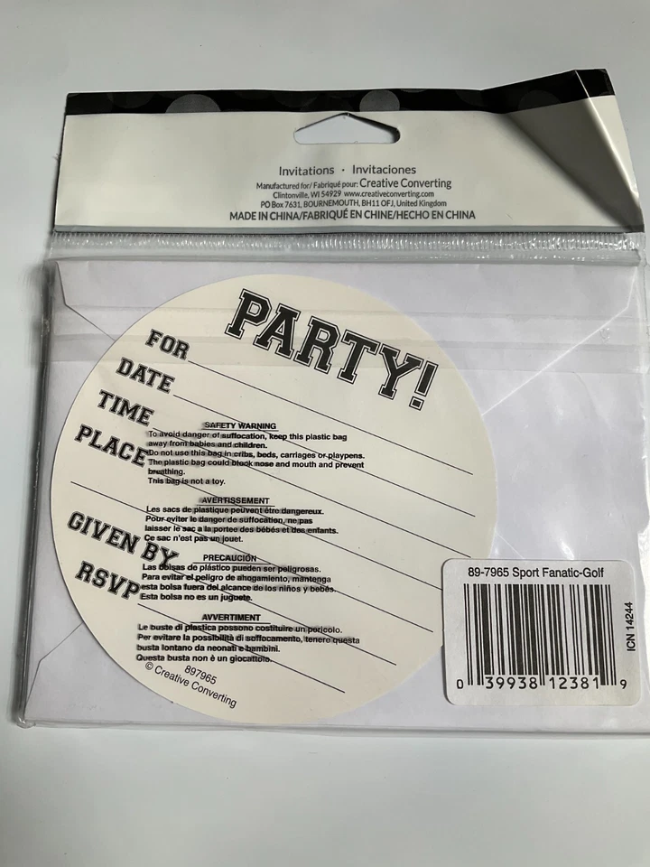 Soccer Invitations Party Invites 8ct Decoration Favor Sports Party Supply - Image 3 of 3