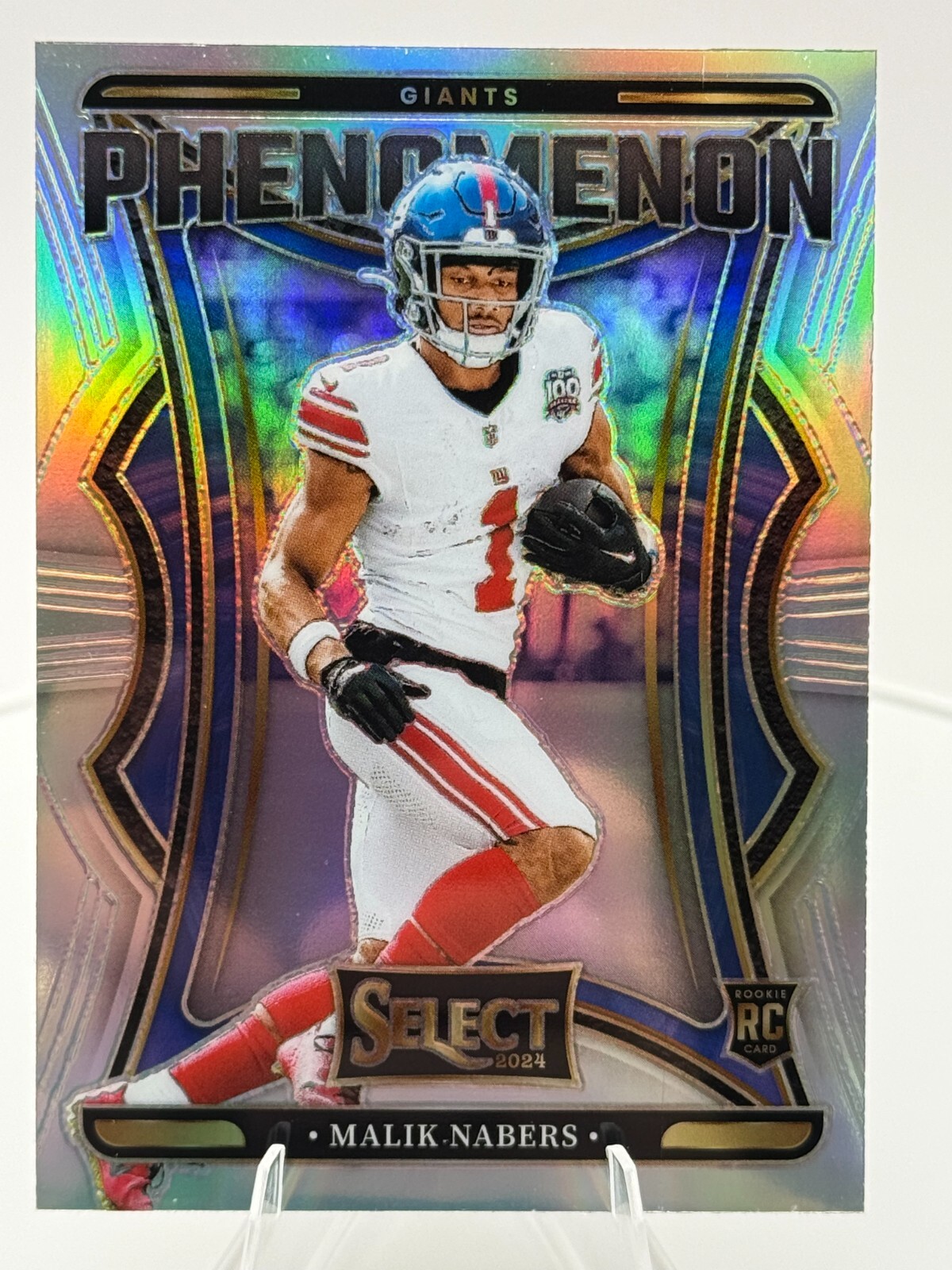 2024 NFL Panini Select #8 MALIK NABERS Phenomenon Silver RC New York Giants