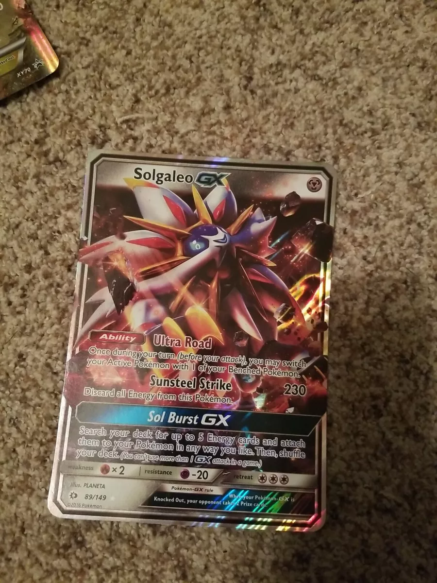 Carta Pokémon Lendário Solgaleo Gx Jumbo Extra Grande