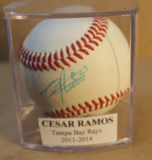 RAMOS, CESAR    2011--2014 TAMPA BAY RAYS  SIGNED BASEBALL