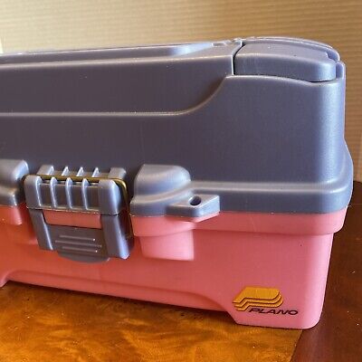 Plano Fishing Tackle Box 6202 Pink Periwinkle Blue Two 2 Tray