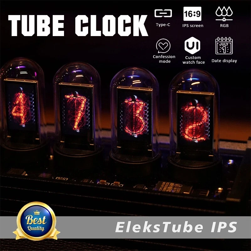 EleksTube IPS 10 Bit RGB Nixie Tube Glows DIY Electronic Digital LED Desk Clock - Image 3 of 4