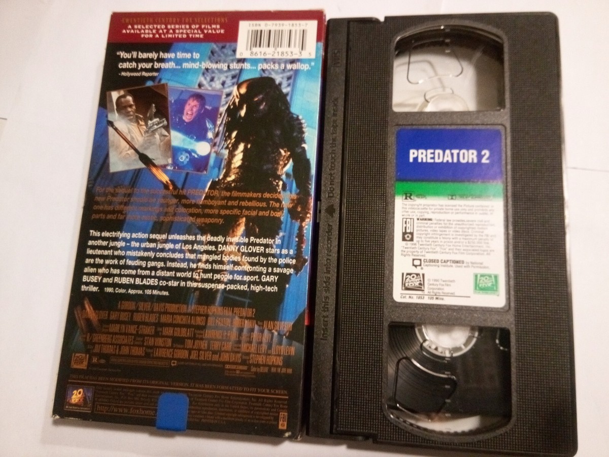 Predator 2, Starring Danny Glover (VHS, 1991), 20th Century