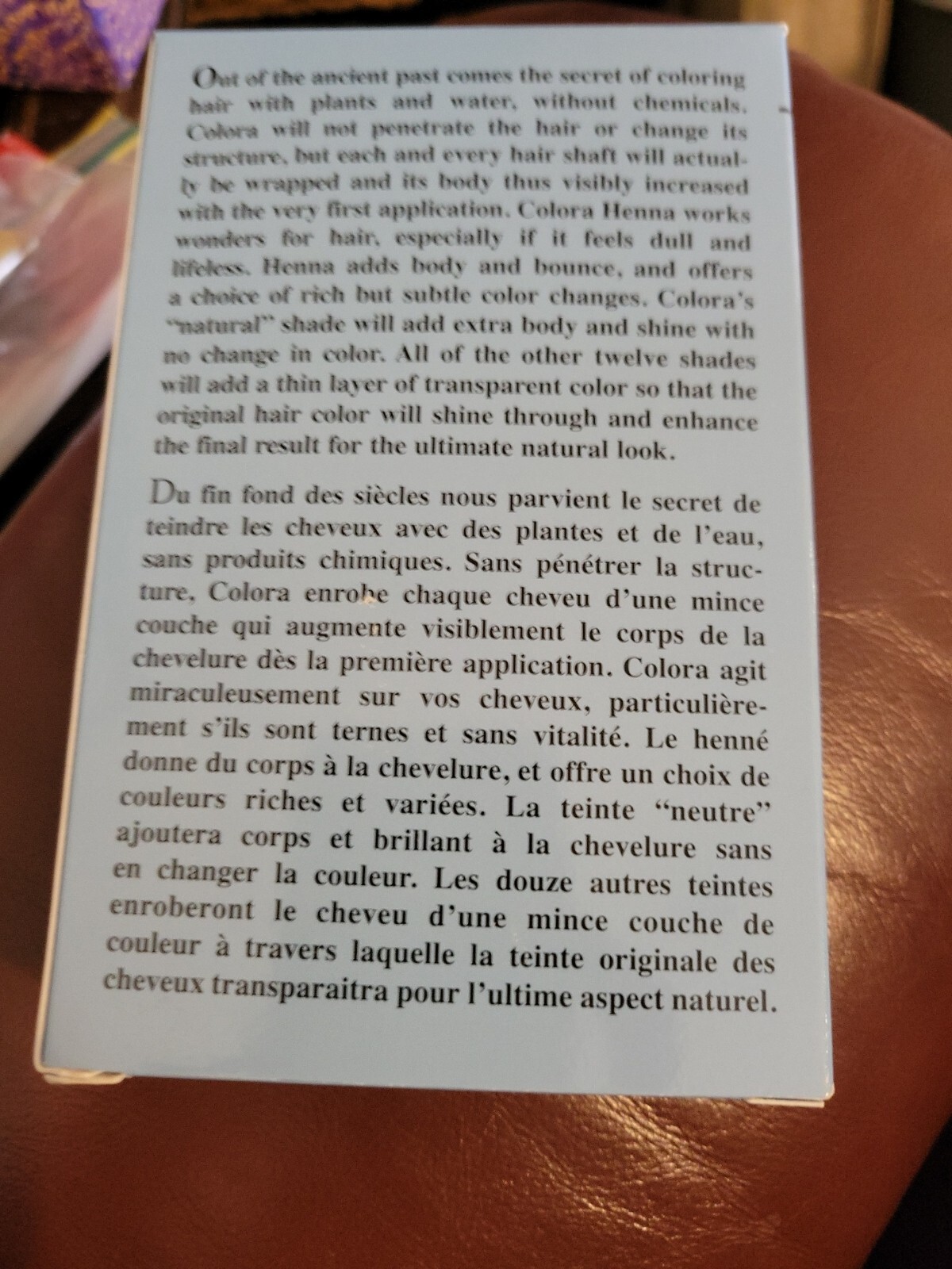 Colora Henna Powder Organic Hair Color & Conditioner 2oz AUBURN for