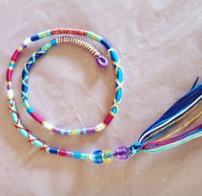 hair wrap, braid, blue,pink, lilac, 20/25cm clip plait in, holiday