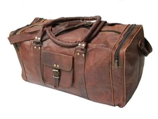 Bag Leather Travel Duffle Weekend Men Luggage Vintage Gym Overnight S Sholder 