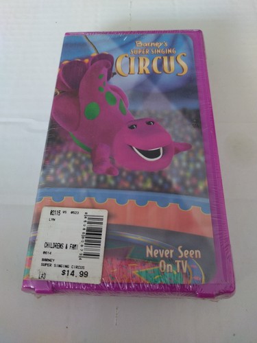 Barney - Super Singing Circus (VHS, 2000, Clam Shell) TOUT NEUF - Photo 1/4