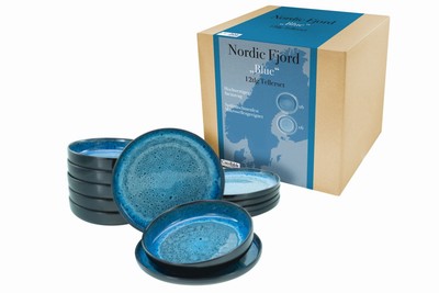 CreaTable - Nordic Fjord - Tafelservice 12-tlg (Blue)