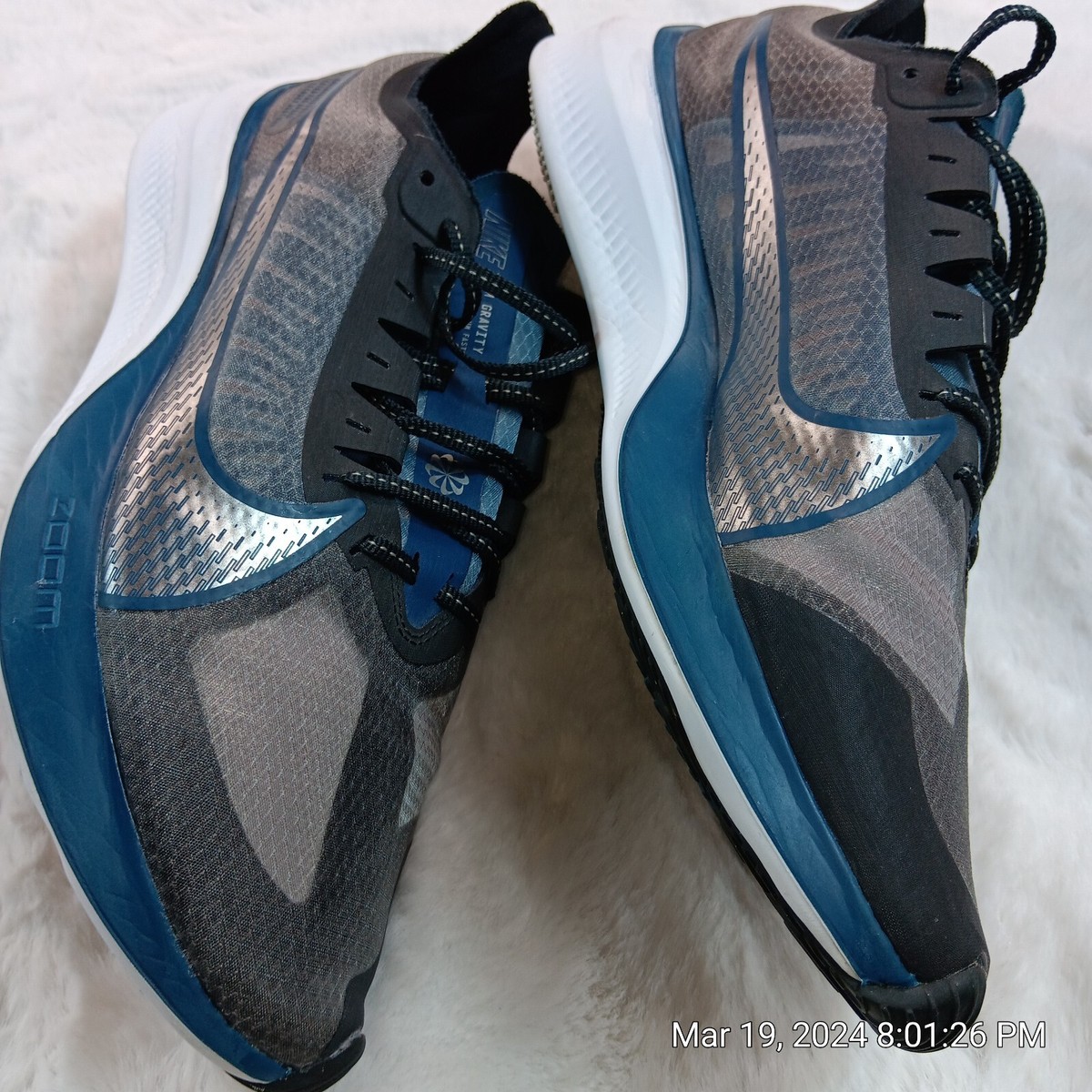 Nike Zoom Gravity Off Noir Metallic Size 12 - Nike Zoom Gravity Off Noir Metallic Pewter for  main image 4