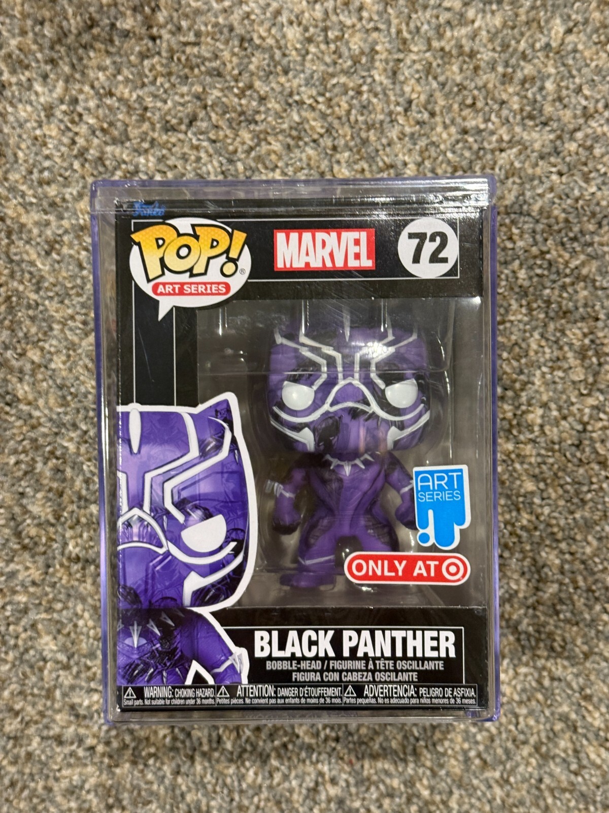 Funko Pop! Art Series Marvel Black Panther 72 Target Ex. Hard Plastic Case New
