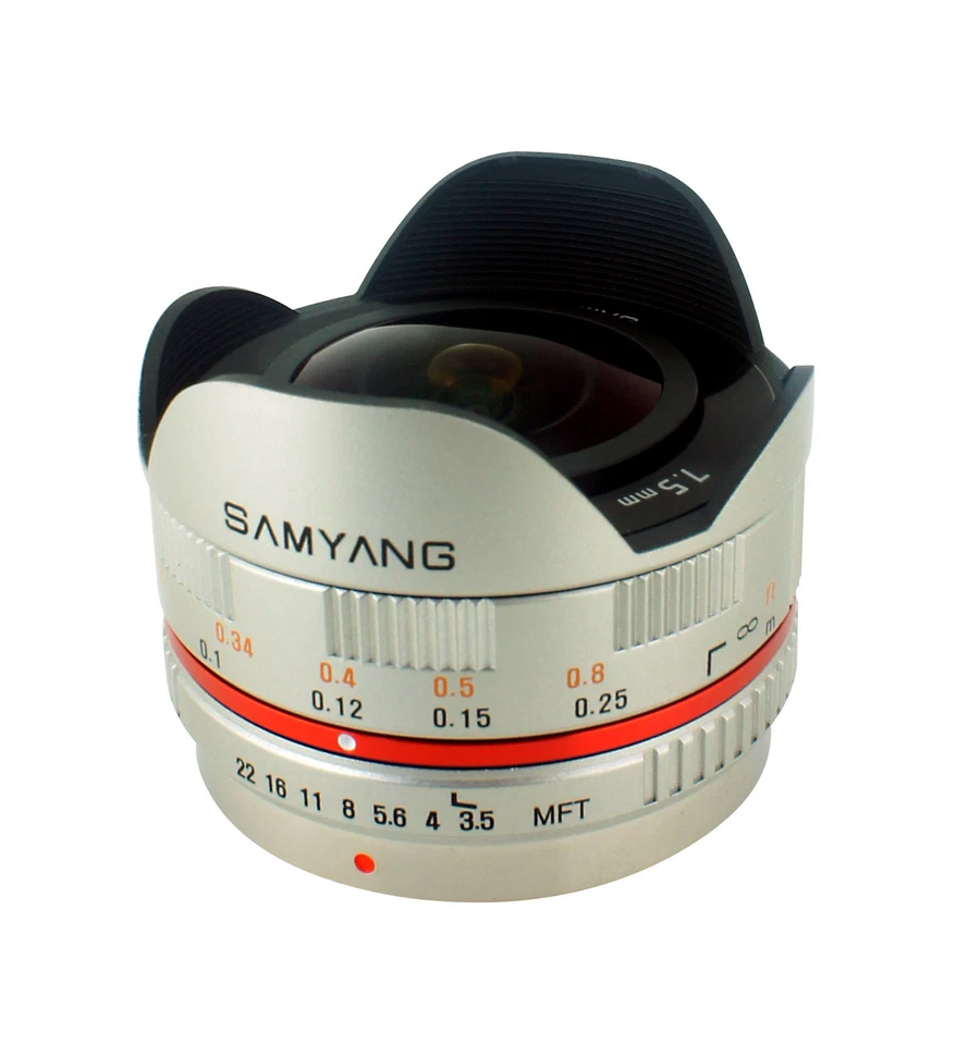Samyang 7.5mm Ultra Wide Angle Fisheye Lens for Micro Four Thirds - Silver - Image 2 of 4