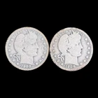 1908-D and 1908-O Barber Silver Quarters