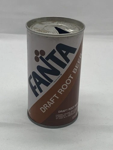 Vintage Fanta Draft Root Beer 12Oz. Steel Pull Tab Empty Can, Coca Cola Co.