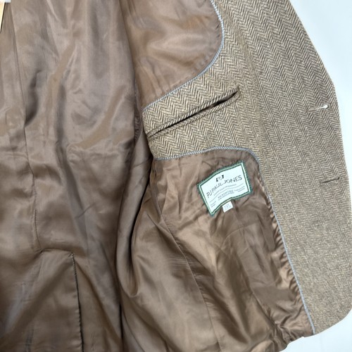 Paul Jones mens medium jacket two button brown pockets business casual NEW - Picture 12 of 13