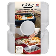 Charcuterie Veggie Trayz - 9 Raised Compartments - BPA Free & Made in the USA...