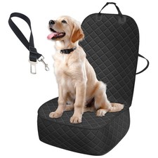 Dog Car Seat Cover, Waterproof Pet Front Cover for Cars with Side Flaps, Scra...