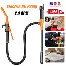 Battery Powered Electric Fuel Transfer Siphon Pump Gas Oil Water Liquid 2.4 GPM