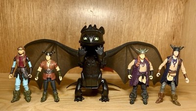 2024 Spin Masters How To Train A Dragon Movie Figures (4) &  14 Toothless Dragon