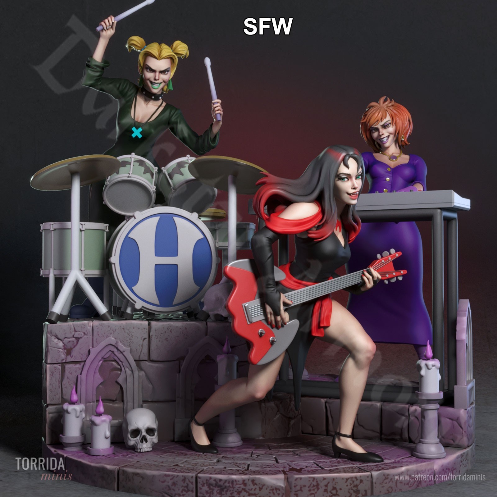 Hex Girls Diorama SFW | NSFW NUDE Resin Female Figure Kit 1/6 1/12 1/18 1/24