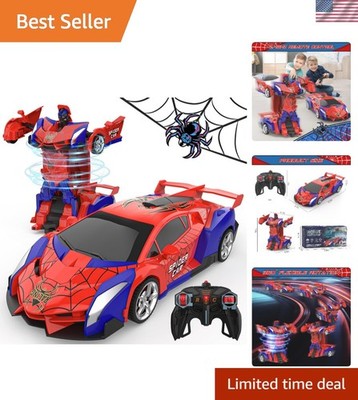 Transforming RC Car & Robot for Boys 3-12 - 360° Rotation & Remote Control