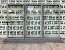 ALUMINIUM GREY BIFOLDING DOORS EXTERNAL BIFOLDS EXTERIOR DOUBLE GLAZED USED