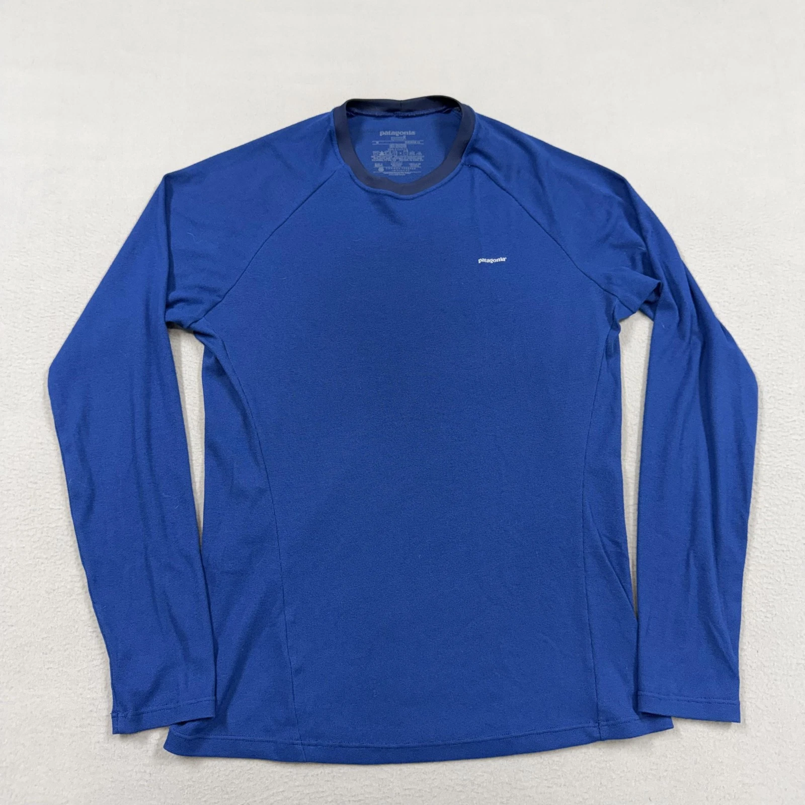 Patagonia Shirt Mens Medium Blue Capilene 2 Long Sleeve Base Layer Top Hiking