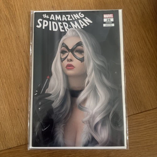 Amazing Spider-Man #26 2023 Warren Louw BLACK CAT Close-Up Variant  High Grade