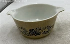 Vintage Pyrex Cinderella Brown Homestead Round Shape Serving Casserole Dish