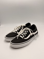 Vans Ward Low Top Skate Sneaker Women's Black Canvas Lace-Up Comfort - 8