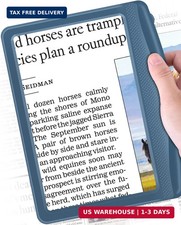 Rechargeable 5X Magnifying Glass for Reading, Large Bright Full Page Magnifier w